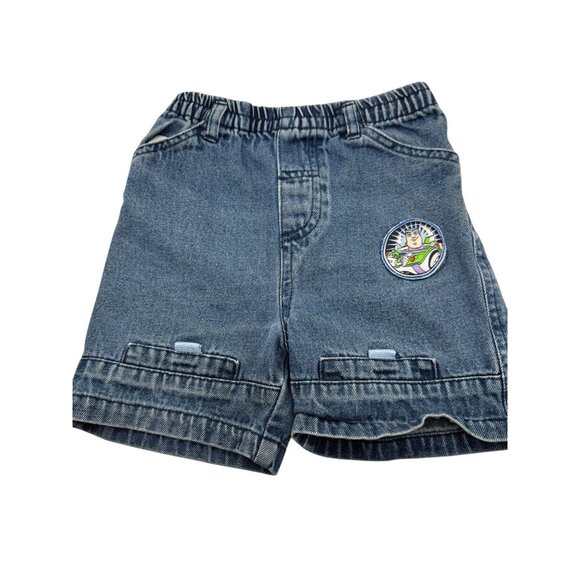 RARE Excellent Vintage 90s y2k Disney Buzz Light Year 3T Shorts Toy Story Kids - Picture 1 of 14